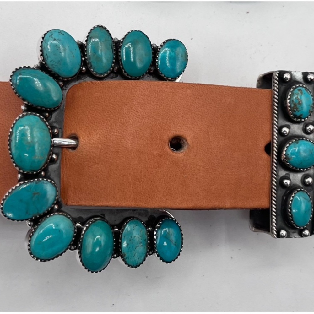 Ranger C " Santa Fe " Sterling silver buckle and keeper set